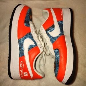 Nike Air Force 1 Custom Physics design Orange n Blue Sz 9